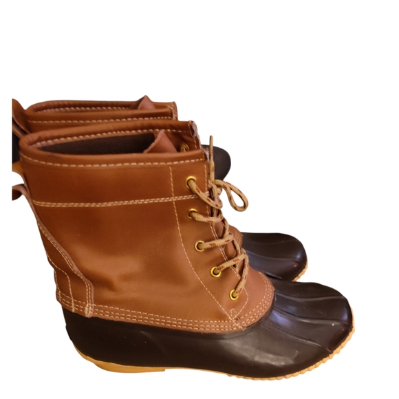 Khombu rain boots winter brown leather and man made size 8 work vacation hiking - Picture 3 of 4